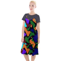 Trippy Paint Splash, Asymmetric Dotted Camo In Saturated Colors Camis Fishtail Dress by Casemiro