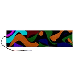 Trippy Paint Splash, Asymmetric Dotted Camo In Saturated Colors Roll Up Canvas Pencil Holder (l) by Casemiro