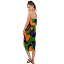 Trippy paint splash, asymmetric dotted camo in saturated colors Waist Tie Cover Up Chiffon Dress View2