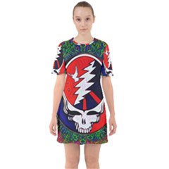 Grateful Dead - Sixties Short Sleeve Mini Dress by Sapixe