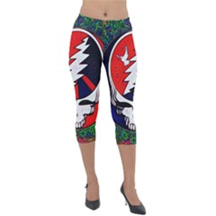 Grateful Dead - Lightweight Velour Capri Leggings  by Sapixe