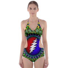 Grateful Dead Cut-out One Piece Swimsuit by Sapixe