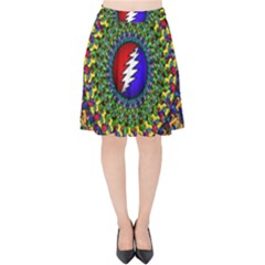 Grateful Dead Velvet High Waist Skirt by Sapixe