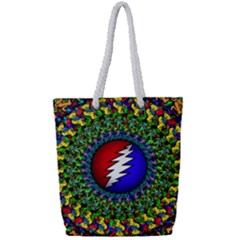 Grateful Dead Full Print Rope Handle Tote (small) by Sapixe