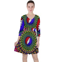 Grateful Dead Ruffle Dress by Sapixe