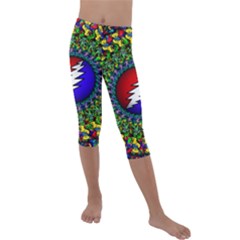 Grateful Dead Kids  Lightweight Velour Capri Leggings  by Sapixe