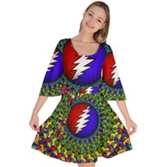 Grateful Dead Velour Kimono Dress by Sapixe