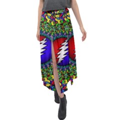 Grateful Dead Velour Split Maxi Skirt by Sapixe