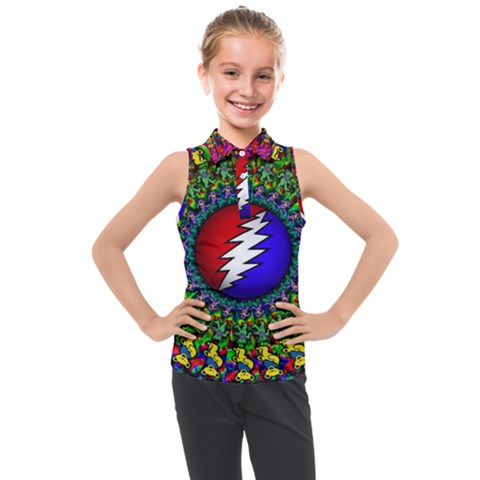 Grateful Dead Kids  Sleeveless Polo Tee by Sapixe