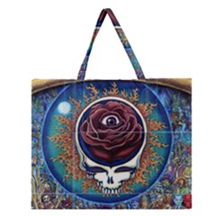 Grateful Dead Ahead Of Their Time Zipper Large Tote Bag by Sapixe