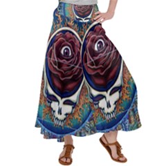 Grateful Dead Ahead Of Their Time Satin Palazzo Pants by Sapixe