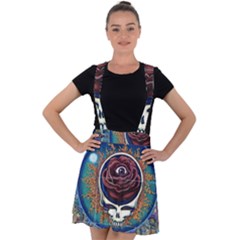 Grateful Dead Ahead Of Their Time Velvet Suspender Skater Skirt by Sapixe