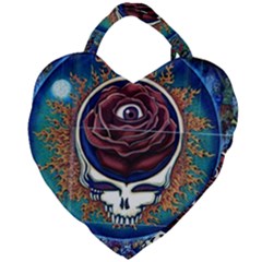 Grateful Dead Ahead Of Their Time Giant Heart Shaped Tote by Sapixe