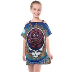 Grateful Dead Ahead Of Their Time Kids  One Piece Chiffon Dress by Sapixe