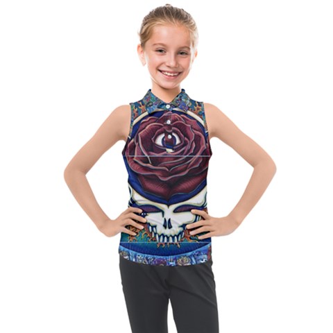 Grateful Dead Ahead Of Their Time Kids  Sleeveless Polo Tee by Sapixe