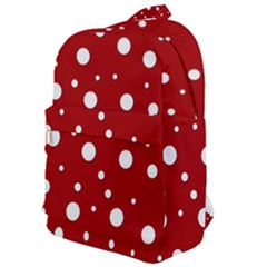 Mushroom Pattern, Red And White Dots, Circles Theme Classic Backpack by Casemiro