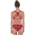 Mushroom pattern, red and white dots, circles theme Criss Cross Bikini Set View2