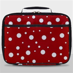 Mushroom Pattern, Red And White Dots, Circles Theme Full Print Lunch Bag by Casemiro