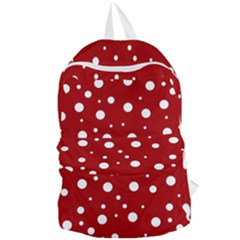 Mushroom Pattern, Red And White Dots, Circles Theme Foldable Lightweight Backpack by Casemiro