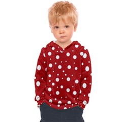 Mushroom Pattern, Red And White Dots, Circles Theme Kids  Overhead Hoodie by Casemiro