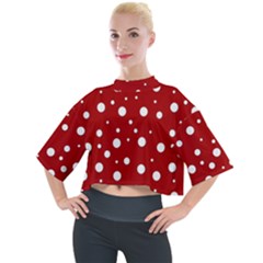 Mushroom Pattern, Red And White Dots, Circles Theme Mock Neck Tee by Casemiro