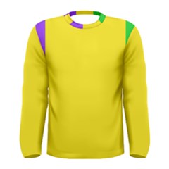 Carnival Mardi Gras Purple Yellow Green Stripes Men s Long Sleeve Tee