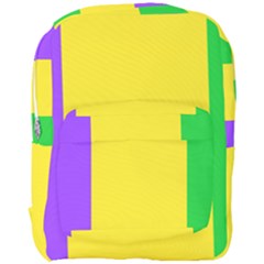 Carnival Mardi Gras Purple Yellow Green Stripes Full Print Backpack by yoursparklingshop