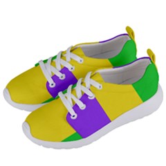 Carnival Mardi Gras Purple Yellow Green Stripes Women s Lightweight Sports Shoes by yoursparklingshop