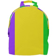 Carnival Mardi Gras Purple Yellow Green Stripes Mini Full Print Backpack by yoursparklingshop