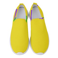 Carnival Mardi Gras Purple Yellow Green Stripes Women s Slip On Sneakers by yoursparklingshop