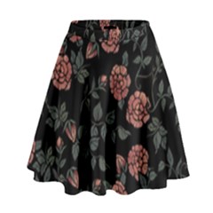 Dusty Roses High Waist Skirt by BubbSnugg