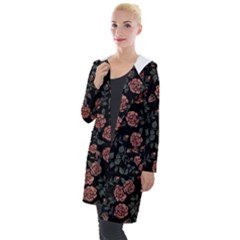 Dusty Roses Hooded Pocket Cardigan by BubbSnugg