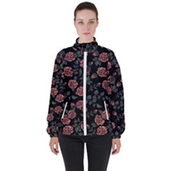 Dusty Roses Women s High Neck Windbreaker by BubbSnugg