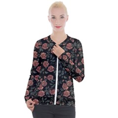 Dusty Roses Casual Zip Up Jacket by BubbSnugg