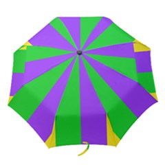 New Orleans Carnival Colors Mardi Gras Folding Umbrellas by yoursparklingshop