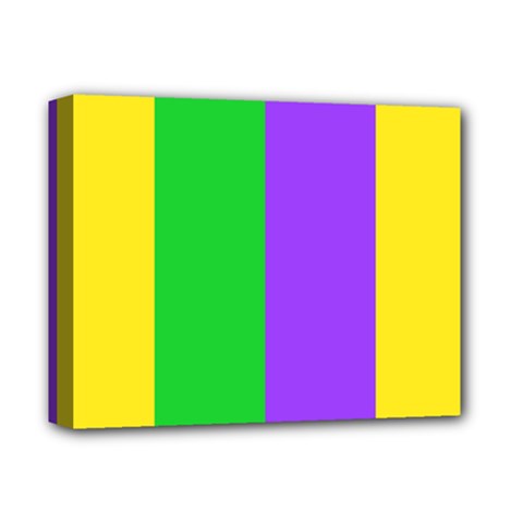 New Orleans Carnival Colors Mardi Gras Deluxe Canvas 14  X 11  (stretched) by yoursparklingshop