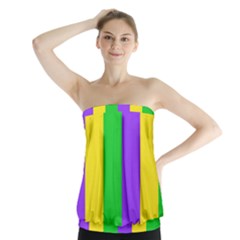 New Orleans Carnival Colors Mardi Gras Strapless Top by yoursparklingshop