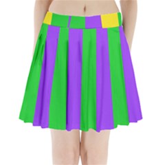 New Orleans Carnival Colors Mardi Gras Pleated Mini Skirt by yoursparklingshop