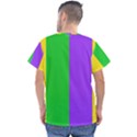 New Orleans Carnival Colors Mardi Gras Men s V-Neck Scrub Top View2