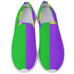 New Orleans Carnival Colors Mardi Gras Men s Slip On Sneakers by yoursparklingshop