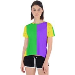 New Orleans Carnival Colors Mardi Gras Open Back Sport Tee