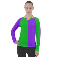 New Orleans Carnival Colors Mardi Gras Women s Pique Long Sleeve Tee