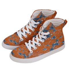 Vivid Grunge Abstract Print Men s Hi-Top Skate Sneakers