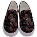 Raccoon Floral Men s Canvas Slip Ons View1