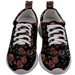 Raccoon Floral Kids Athletic Shoes by BubbSnugg