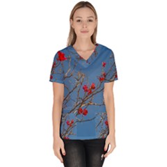 Santa Rita Flower Photo001 Women s V-neck Scrub Top by dflcprintsclothing