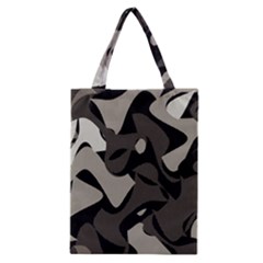 Trippy sepia paint splash, brown, army style camo, dotted abstract pattern Classic Tote Bag