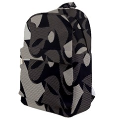 Trippy sepia paint splash, brown, army style camo, dotted abstract pattern Classic Backpack