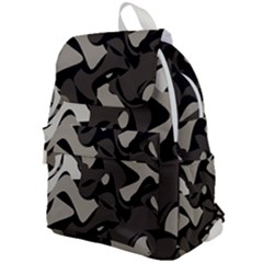 Trippy sepia paint splash, brown, army style camo, dotted abstract pattern Top Flap Backpack