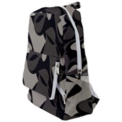 Trippy sepia paint splash, brown, army style camo, dotted abstract pattern Travelers  Backpack